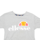 ELLESSE CROPPED Womens T-Shirt Grey UK 6