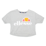 ELLESSE CROPPED Womens T-Shirt Grey UK 6