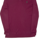 POLO RALPH LAUREN Mens Polo Shirt Maroon Long Sleeve S