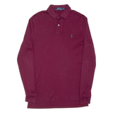 POLO RALPH LAUREN Mens Polo Shirt Maroon Long Sleeve S