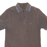 BEN SHERMAN Mens Polo Shirt Brown S