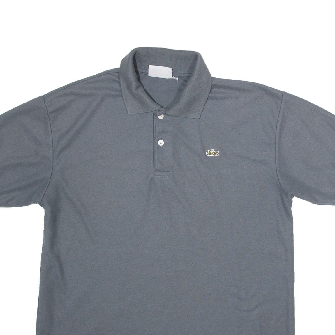 LACOSTE CHEMISE Womens Polo Shirt Grey 90s L