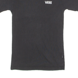 VANS Mens T-Shirt Black Crew Neck XS