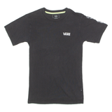 VANS Mens T-Shirt Black Crew Neck XS