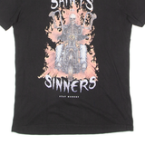 SMOG Saint Or Sinners Mens T-Shirt Black Crew Neck S