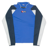 R LOPO Template Mens Football Shirt Jersey Blue Long Sleeve High Neck L