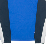 R LOPO Template Mens Football Shirt Jersey Blue Long Sleeve High Neck 2XL