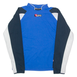 R LOPO Template Mens Football Shirt Jersey Blue Long Sleeve High Neck 2XL