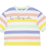 KARL KANI Mens T-Shirt White Crew Neck S