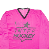 BAUER Inter Hockey Mens Jersey Pink 3/4 Sleeve V-Neck XL