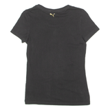 PUMA Womens T-Shirt Black Crew Neck UK 8
