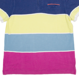 TOMMY HILFIGER Mens Polo Shirt White Striped M