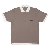BENCH Double Layered Mens Polo Shirt Brown XL