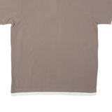 BENCH Double Layered Mens Polo Shirt Brown XL