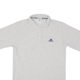 ADIDAS Mens Polo Shirt Grey M