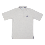 ADIDAS Mens Polo Shirt Grey M
