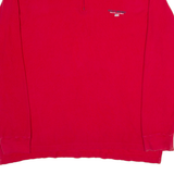 POLO SPORT RALPH LAUREN 1/4 Zip Mens Polo Shirt Red Long Sleeve XL