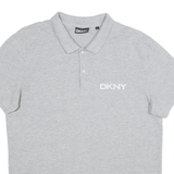 DKNY Mens Polo Shirt Grey L
