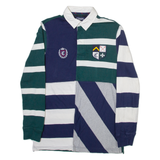 CHAPS Mens Polo Shirt Blue Striped Long Sleeve XS