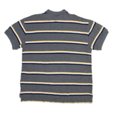 NAUTICA Mens Polo Shirt Grey Striped XL