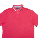 TOMMY HILFIGER Mens Polo Shirt Red L