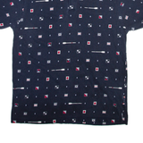 CHAPS Mens Polo Shirt Blue Geometric M