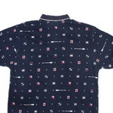 CHAPS Mens Polo Shirt Blue Geometric M