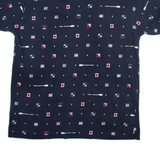 CHAPS Mens Polo Shirt Blue Geometric M