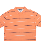 NAUTICA Mens Polo Shirt Pink Striped XL