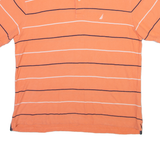 NAUTICA Mens Polo Shirt Pink Striped XL