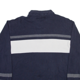 NAUTICA Mens Polo Shirt Blue Colourblock Long Sleeve 2XL