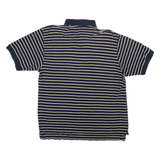 CHAPS Mens Polo Shirt Blue Striped L