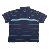NAUTICA Mens Polo Shirt Black Striped XL