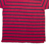 NAUTICA Mens Polo Shirt Red Striped L