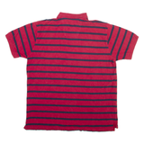 NAUTICA Mens Polo Shirt Red Striped L