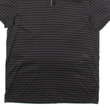 CALVIN KLEIN Classic Fit Mens Polo Shirt Black Striped S