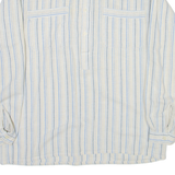 LIMARK Mens Shirt Grey Striped Long Sleeve S