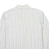 LIMARK Mens Shirt Grey Striped Long Sleeve S