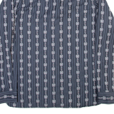 HOCKEY COUNTRY Mens Shirt Blue Striped Long Sleeve M