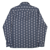 HOCKEY COUNTRY Mens Shirt Blue Striped Long Sleeve M