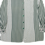 DIVINA Womens Shirt White Viscose Striped Long Sleeve M