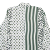 DIVINA Womens Shirt White Viscose Striped Long Sleeve M