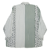 DIVINA Womens Shirt White Viscose Striped Long Sleeve M