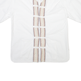 Mens Shirt White Striped XL