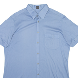 METZGER Mens Plain Shirt Blue M