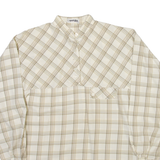 SPENGLER Womens Shirt Beige Check Long Sleeve S