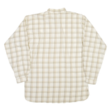 SPENGLER Womens Shirt Beige Check Long Sleeve S