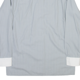BELTONY Mens Shirt Grey Striped Long Sleeve XS