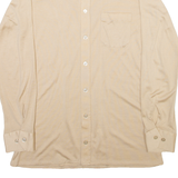 LIBERO Mens Plain Shirt Beige Long Sleeve S