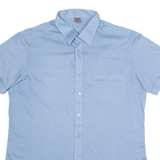 METZGER Mens Plain Shirt Blue M